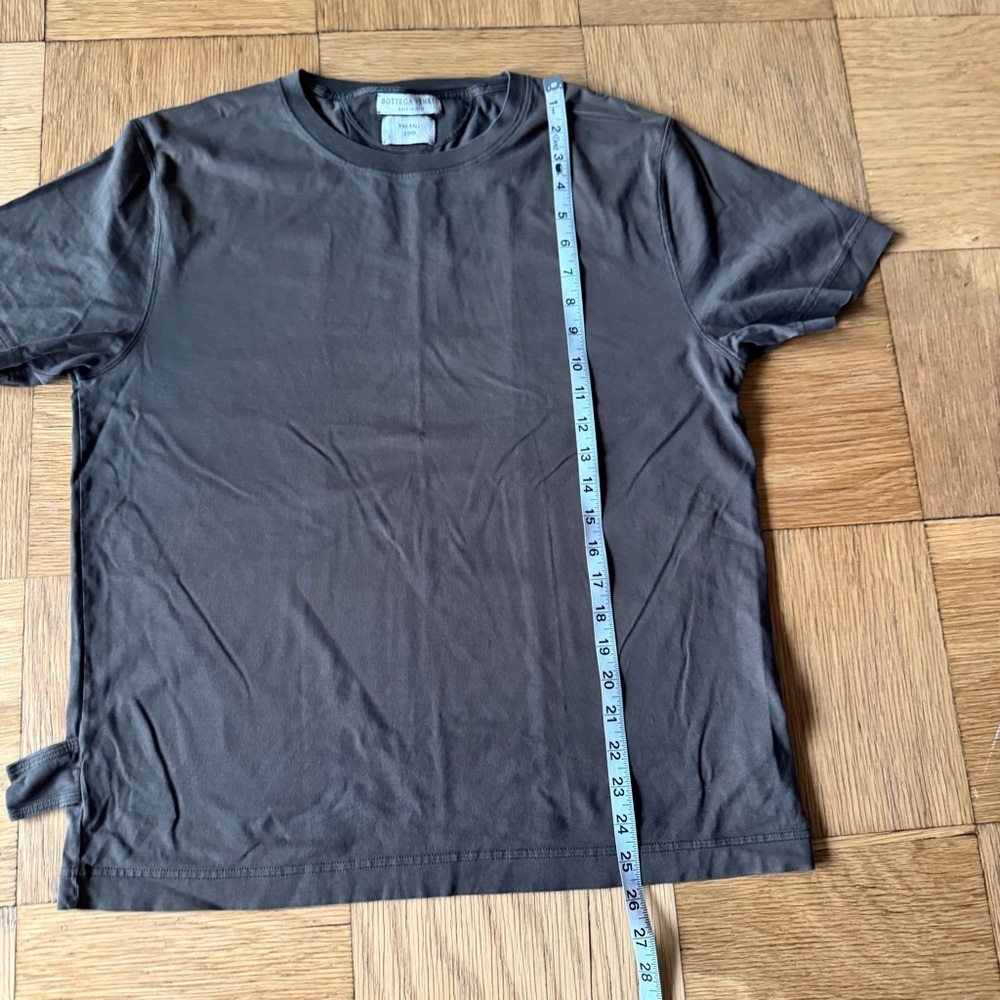 Bottega Veneta 52 Mens Large T Shirt Brown Crew Neck Short Sleeve Cotton - Picture 11 of 11